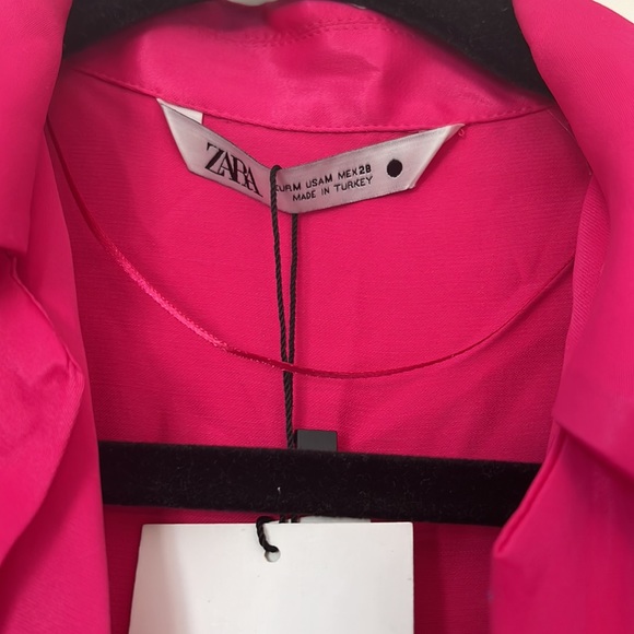 NWT - Blogger Fave! Zara Pink Mini Dress with Button detail - Picture 8 of 10